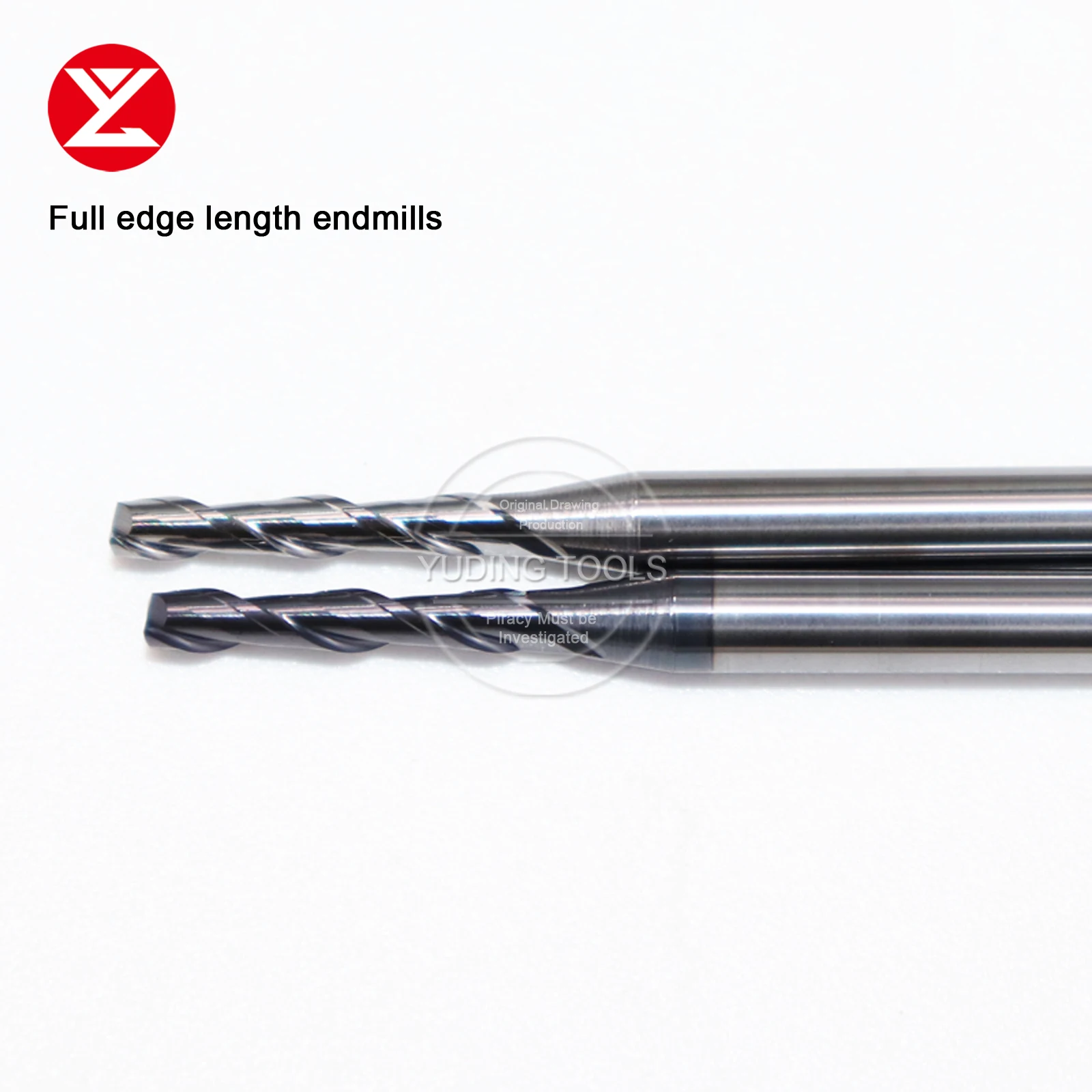 Micro carburo 2 flauto fresa per la lavorazione della fresa CNC flauto lungo profondo piccolo diametro 0.2 0.3 0.4 0.5 0.6 0.7 0.8 0.9mm Mini