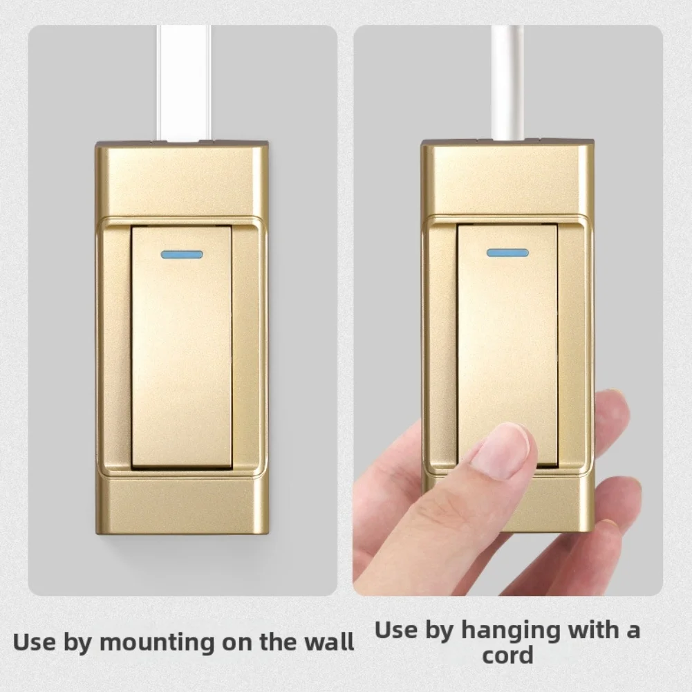 Interrupteur à bouton de chevet, contrôle mécanique de la lumière, avec Options unipolaire et unipolaire, installation murale ou suspendue par câble