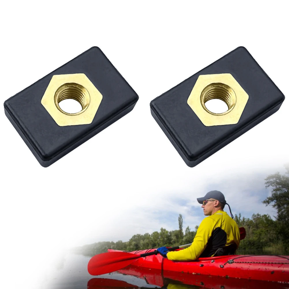 High Quality Copper Nuts 6pcs Side Mount Track Rail Hardware Mount M6 Thread Nylon Nutsert For Kayak Boat Canoe