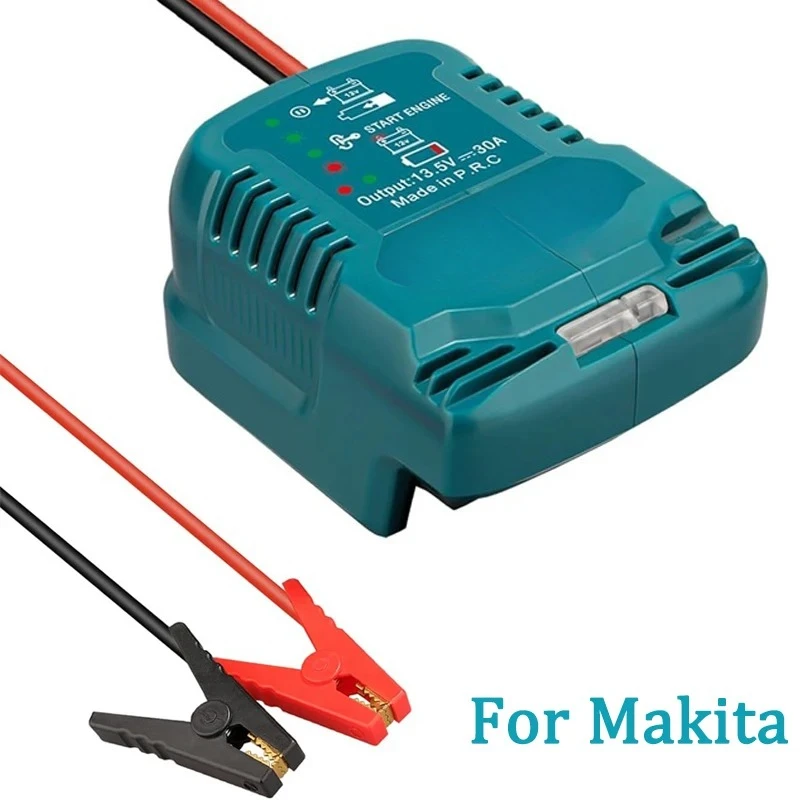 

Подходит для литиевых аккумуляторов Makita DEWALT 18V-21V, адаптер для автомобильного прикуривателя, аварийный пусковой источник питания для автомобиля.
