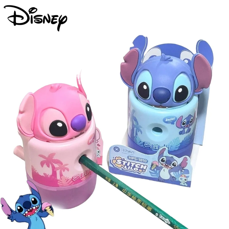 

Disney Cartoon Cute Stitch Pencil Sharpener Hand-cranked Automatic Pencil Sharpener Creative Pencil Sharpener for Students