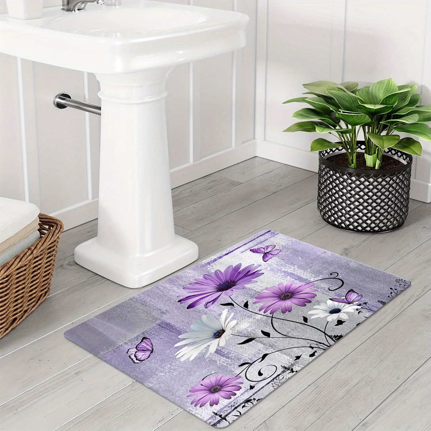 Luxury Floral Print Bath Mat a - огляд і ціна Home Made Bathroom Vanity
