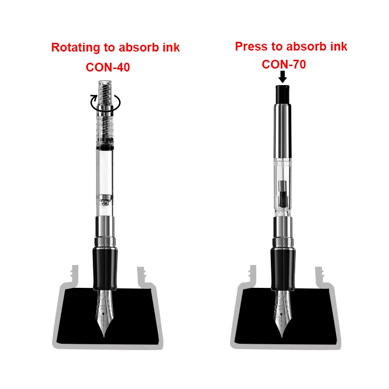 قلم حبر تجريبي Con-40/70 محول حبر دوار متوافق مع الطيار 78G/88G/95S/Kakuno/74/91/743/845 URUSHI30 JUSTUS هدية الكتابة