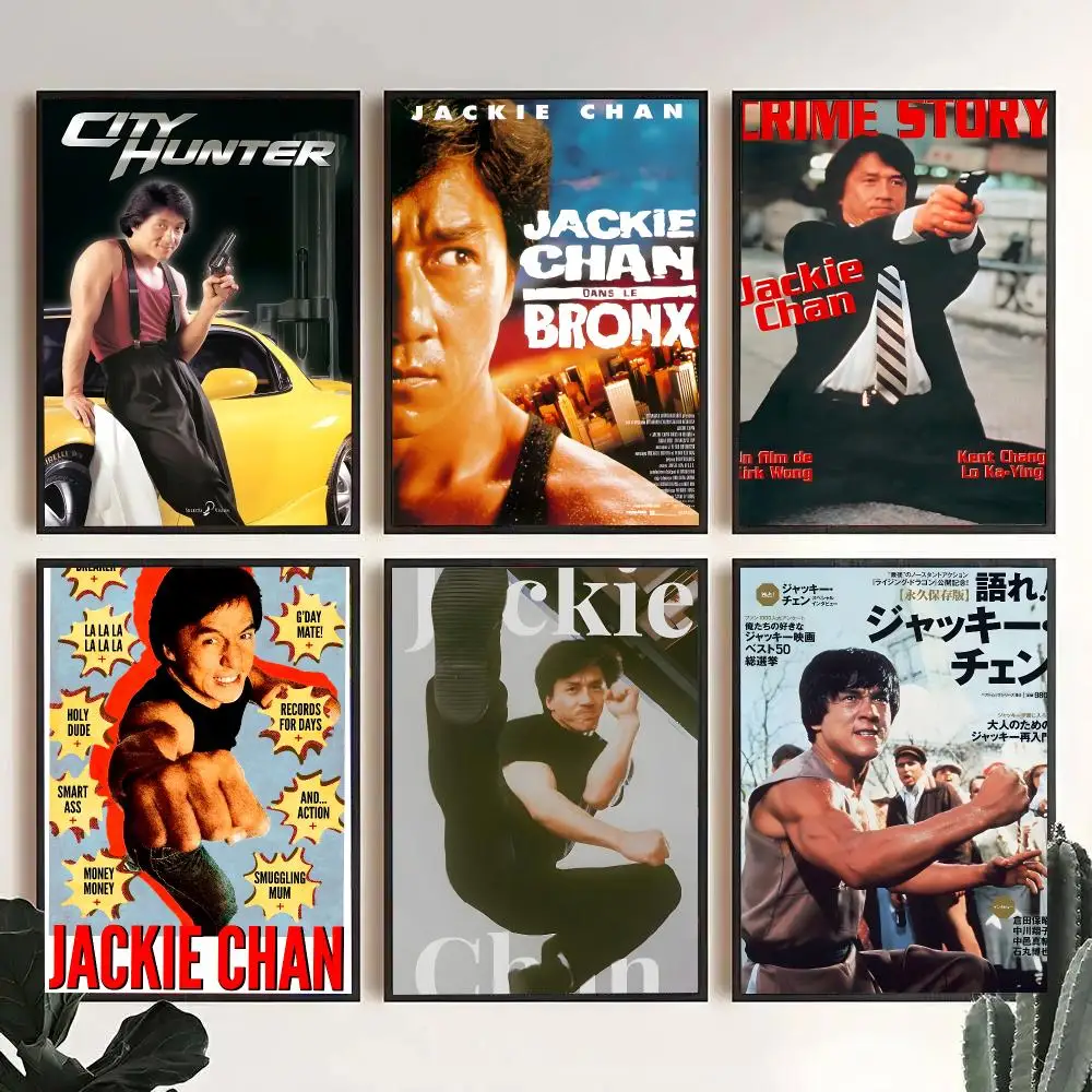 J-Jackie Chan Actor Poster Decorative Wall Art Stickers Mural For Home Living Room Hallway Decor Gift