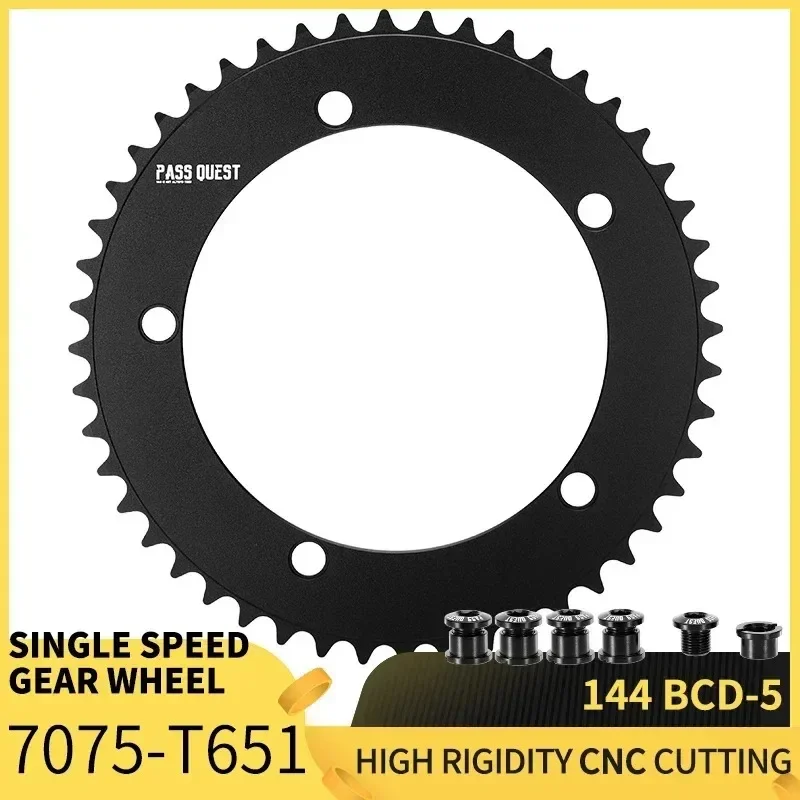 144 BCD special single disc gear Bike Chainring 46 47 48 49 50 51 52 53 54 55 56 57 58 59 60T Track bicycle fixed gear