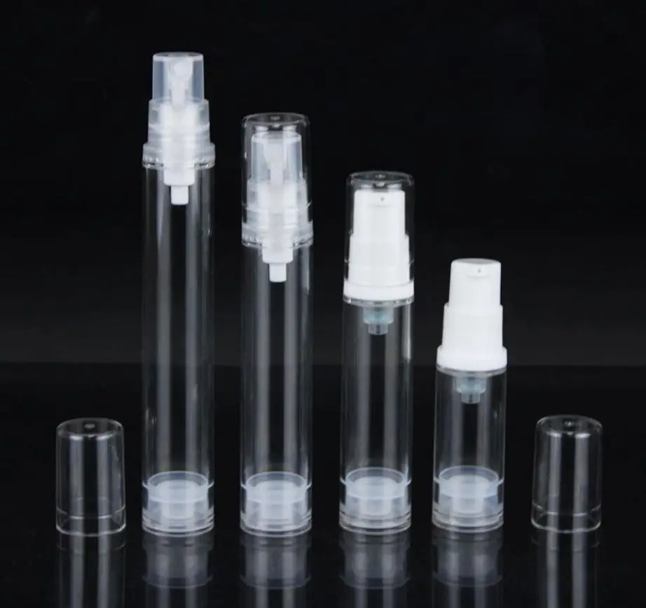 

5ML clear plastic airless bottle lotion/emulsion/serum/sample test /eye liquid /toner sprayer essence skin care cosmetic packing