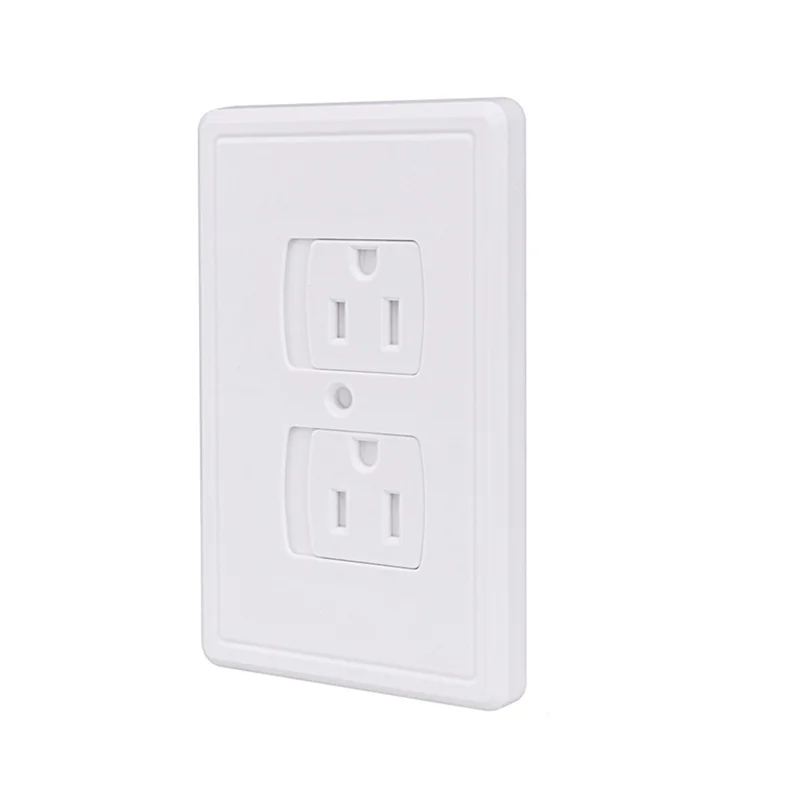AB11-12-Pack Safety Self-Closing Outlet Covers, Wall Socket Plate Automatic Sliding Cap Cover For Child Proofing Outlets