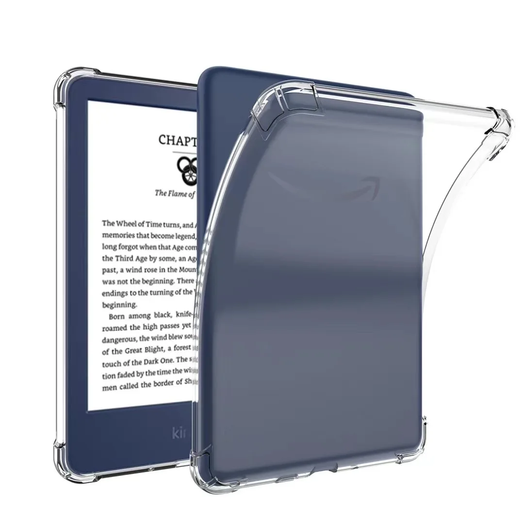 Silikonowe etui na 6-calowy, zupełnie nowy Kindle (wydanie 2022) 11. generacji C2V2L3, przezroczyste, przezroczyste, miękkie etui z TPU na tył tabletu Coqe