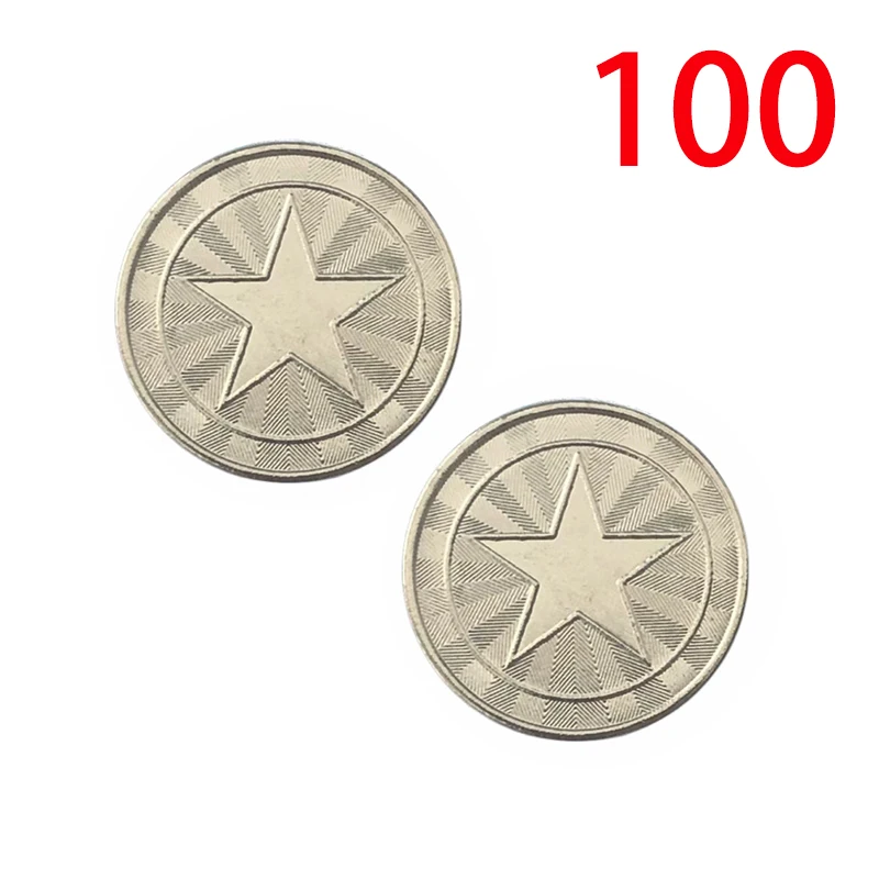100 stücke Edelstahl 23/24/25mm Tokens Crown Design Arcade münze Für Münzprüfer Arcade Spiel Kran klaue Automaten