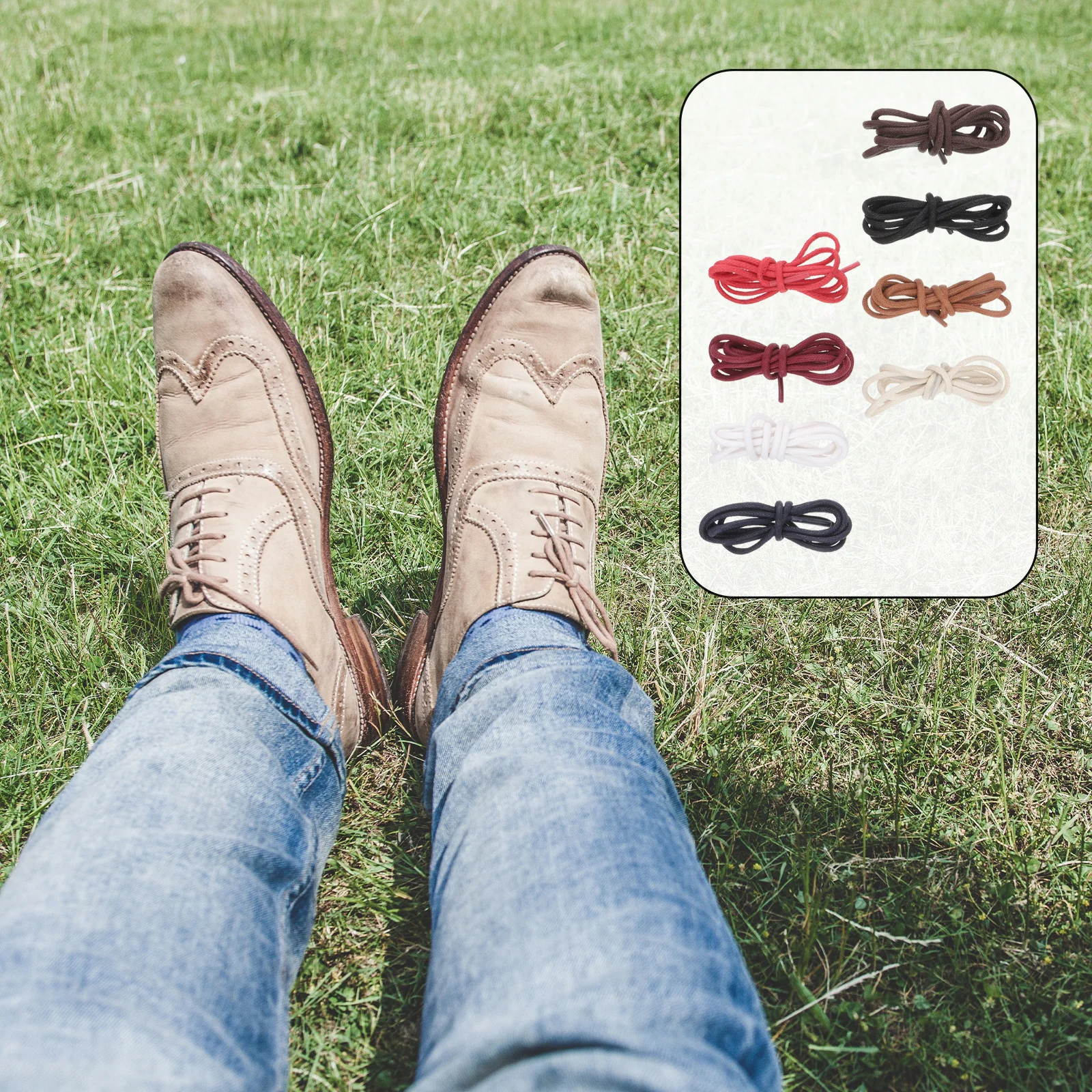 8 أزواج من أربطة الحذاء القطنية المشمعة، بديل أنيق، دانتيل متين لتشغيل أحذية الركض للرجال والنساء، رباط حذاء بسيط