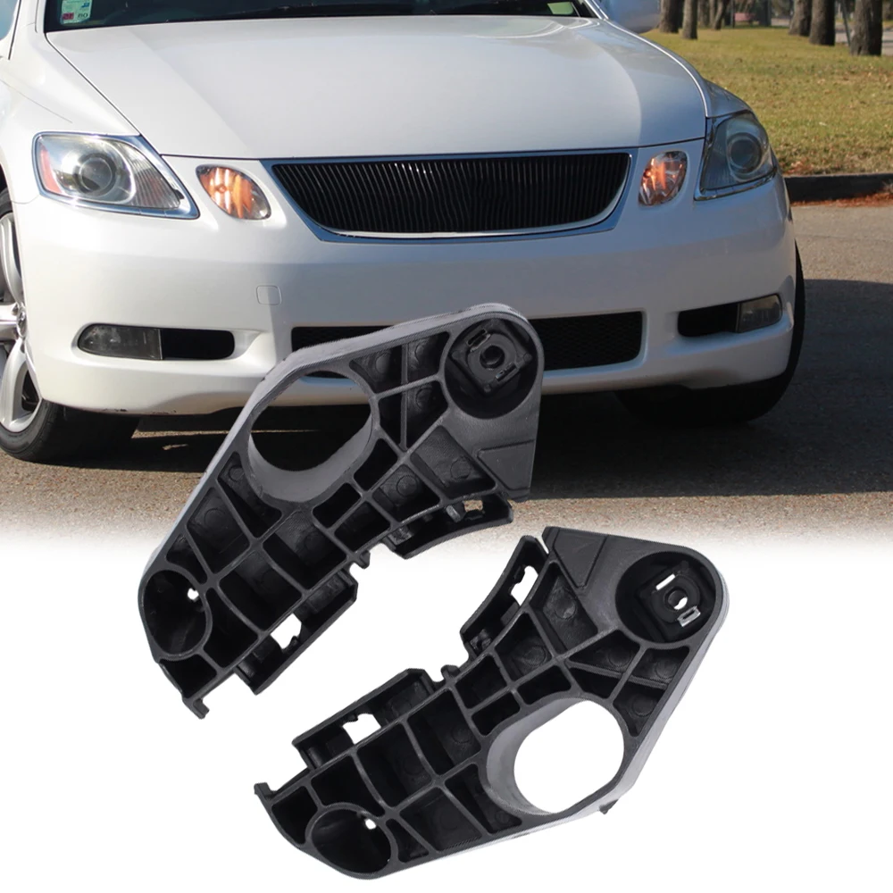 Left+Right Front Bumper Support Brackets Retainer for Lexus GS350 GS450h 2007 2008 2009 2010 2011 GS460 2008-2011 52536-30190