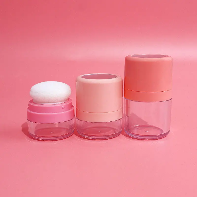 Draagbare Make-Up Doos Lege Losse Poederpot Make-Up Container Met Zeef Spiegel Paddestoel Poeder Puff Hervulbare Pot Container