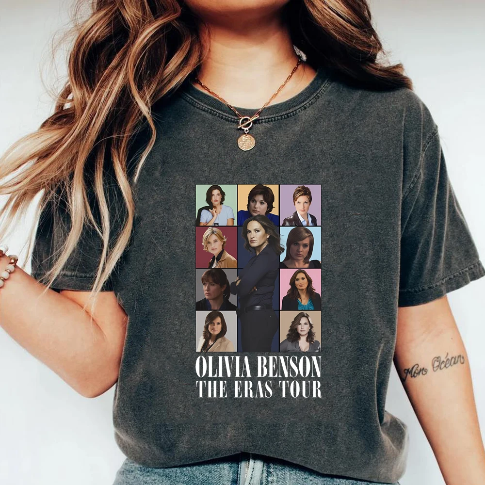 Olivia Benson Era Shirt Vintage Law and Order SVU 90s T-shirt Trendy Olivia Benson Homage Graphic Tees Tv Show Merch Fans Gift