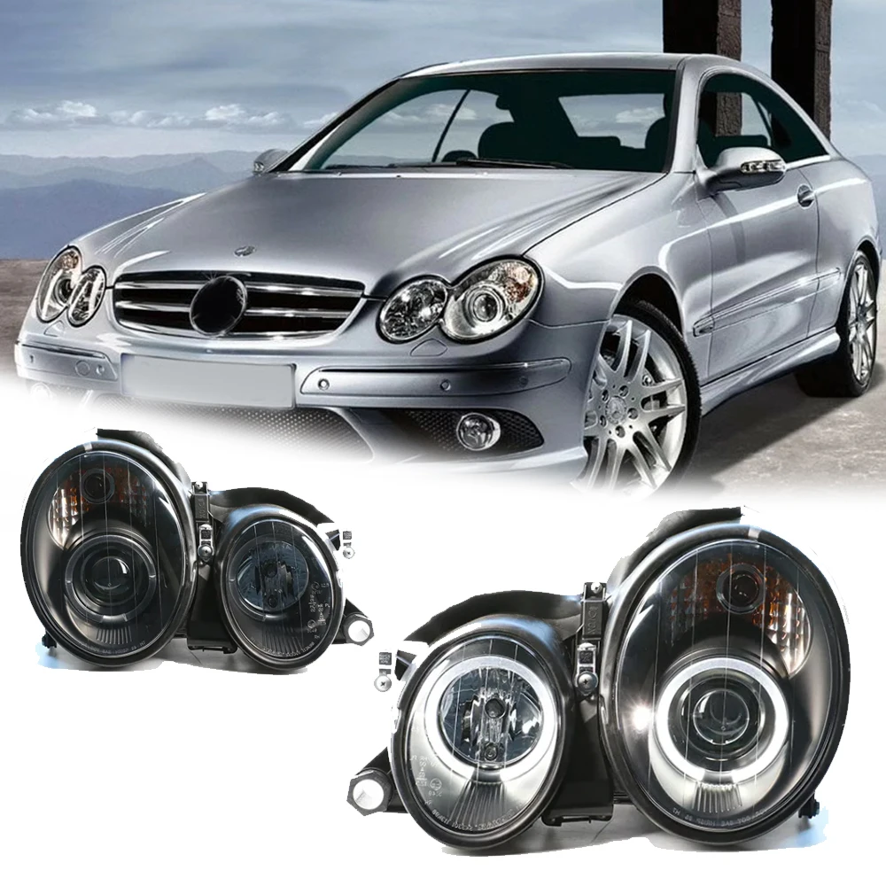 

Светодиодные фары для Mercedes W208 97-03 EMARK, новый стиль, светодиодные DRL, автомобильные фары в сборе, сигнал, автоаксессуары, модифицированная лампа