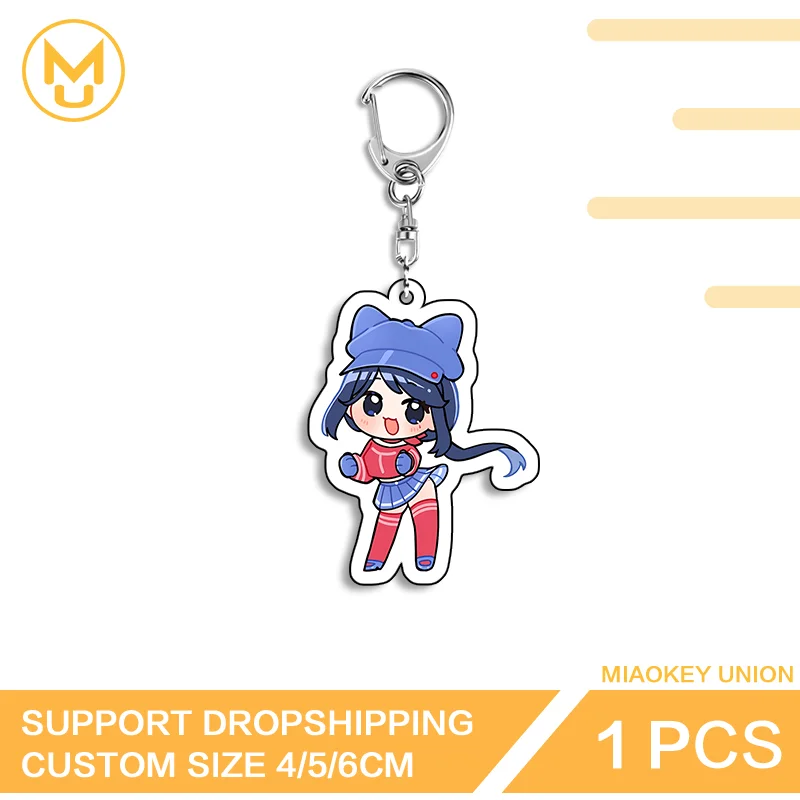 Mita Artistic Amusing Double Sided Acrylic Keyring Functional Lightweight Simplicity Fashion Waterproof Bag Charm Accessory