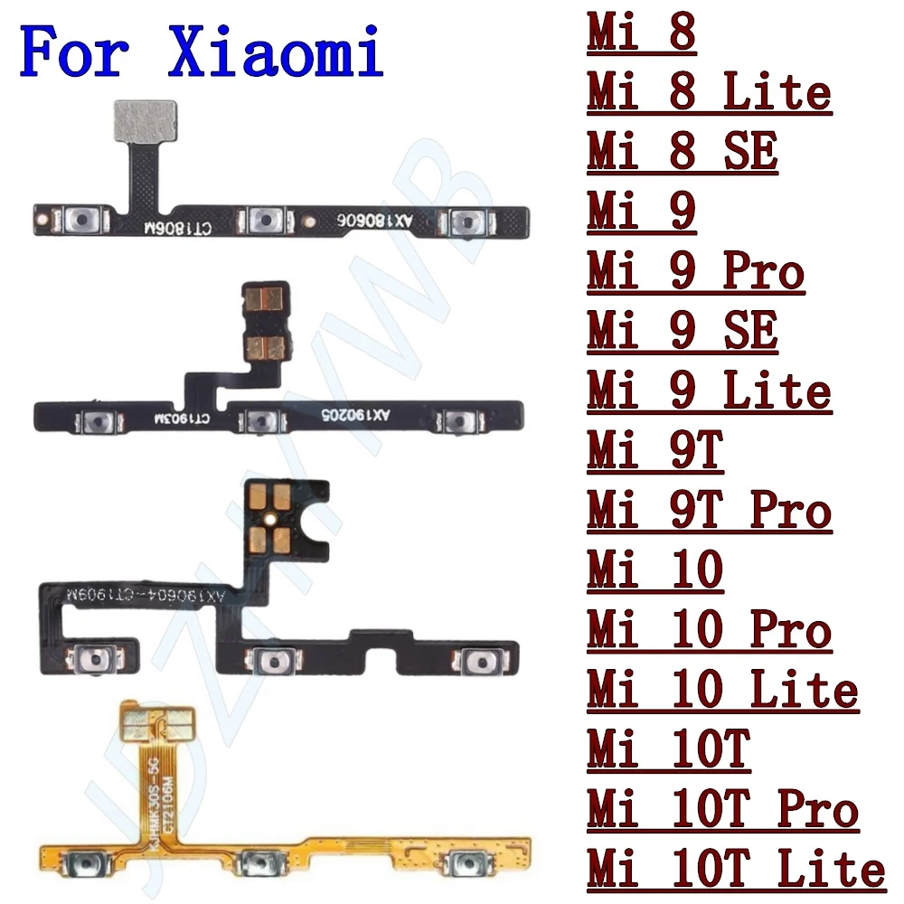 

Power On Off Flex Cable For Xiaomi Mi 9 Lite 9pro 8 SE 9T 10T 10 Ultra Pro Lite Volume Key Side Button Mute Switch Spare Parts