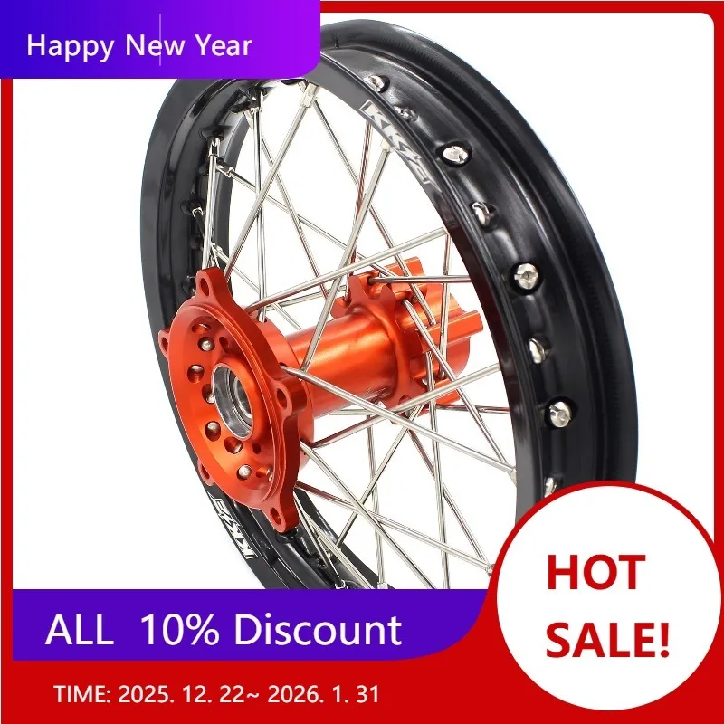 

【2025】 Набор мини-детских колес 14/12, совместимый с KTM65 SX 2002-2024, обработанный на станке с ЧПУ, оранжевый ступичный черный обод