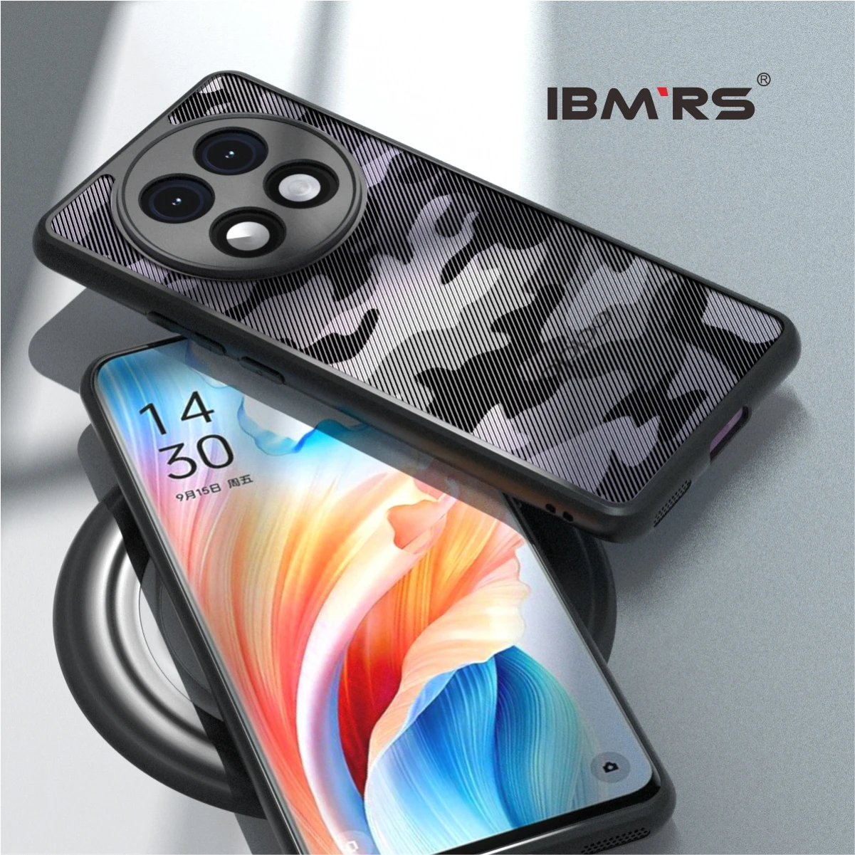 

IBMRS for Oppo A2 Pro Shockproof Phone Case,Military grade protection camo clear transparent case