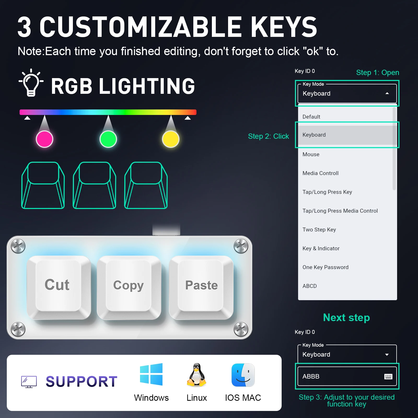 Sayodevice 3 Keys M…