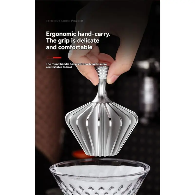 ABRU-All-Metal Filter Paper Presser For & Basket Filters Food-Grade Aluminum Pour Over Coffee Tool