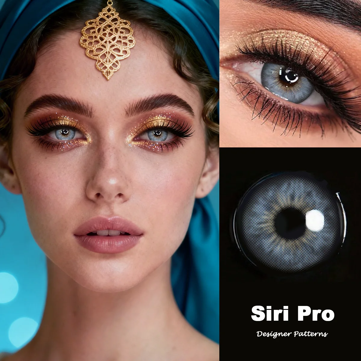 Visuashow Siri Pro 1 Paar Weiche Farbige Kontaktlinsen Halbjährlich Tragbar Einweg mit Natürlichem Aussehen und Komfort Perfekt für die Schönheit der Augen, ideal für den täglichen Gebrauch und das Make-up für Frauen – Detail 4