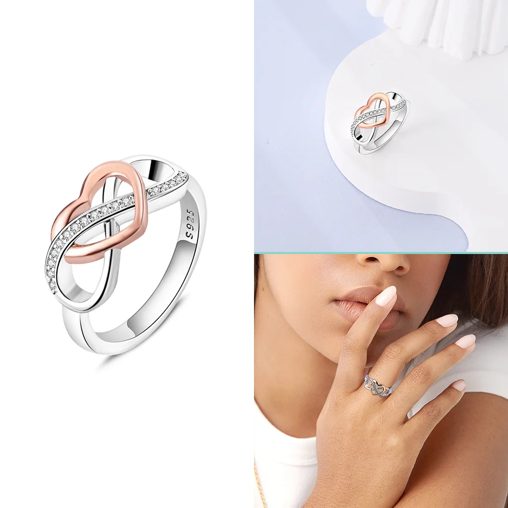 925 Sterling Silver Sparkling Halo Blue Square Zircon Original Jewelry Set Earring Necklace Ring for Women Valentine's Day Gift