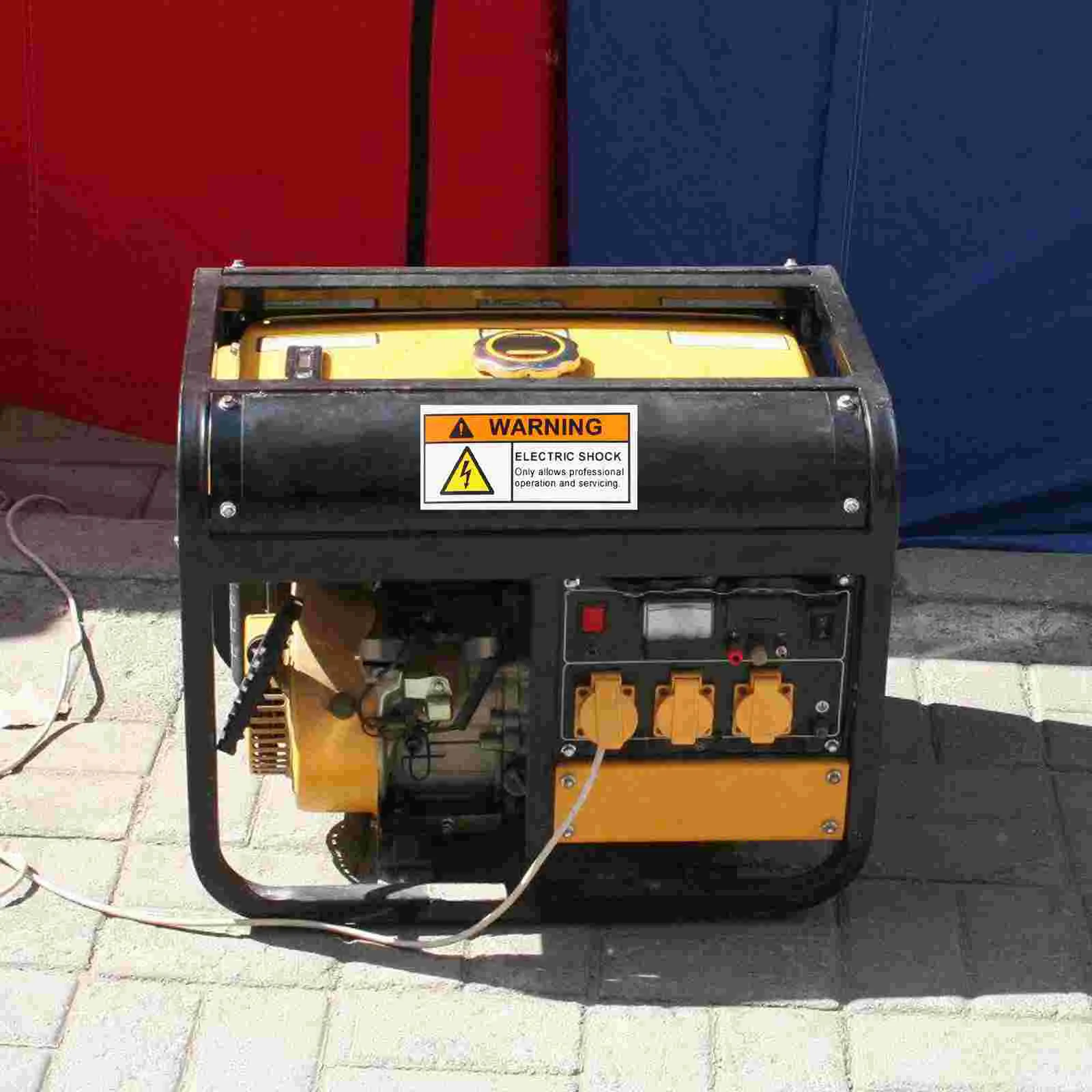 4 Pcs Electric Shock Stickers Safety Decals Electric Panel Labels Caution High Voltage Signs Adhesive PVC Lasting