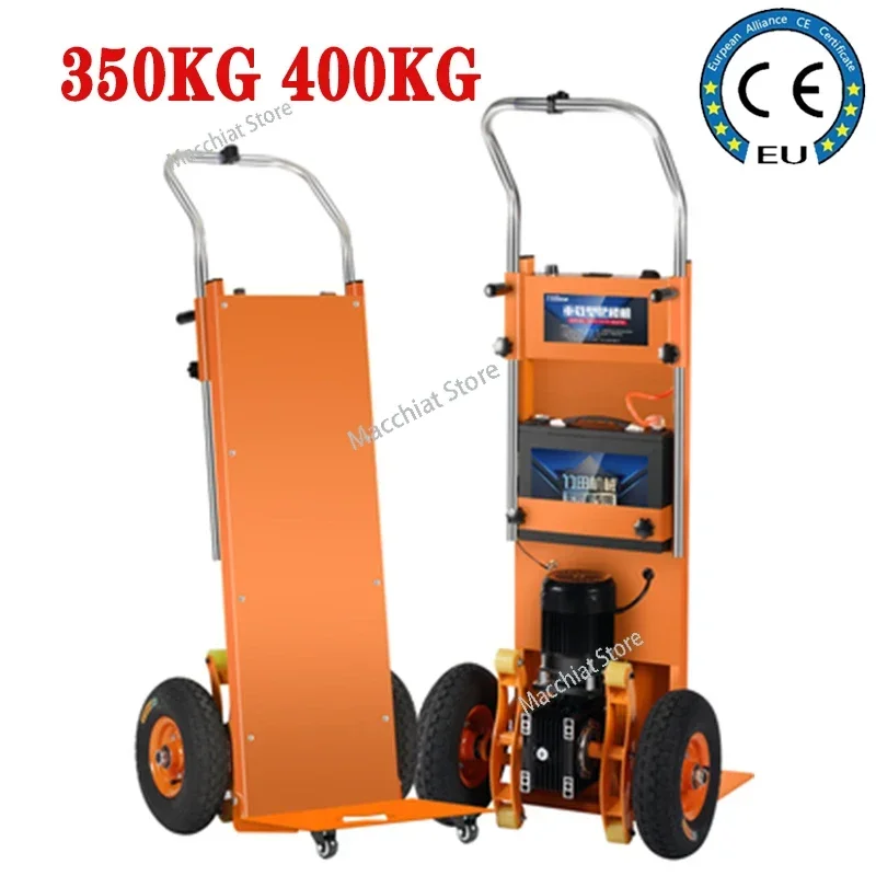 

350KG 400KG Electric Stair climber cart Up and down stairs Climbing Machine with battery Heavy goods handling machine