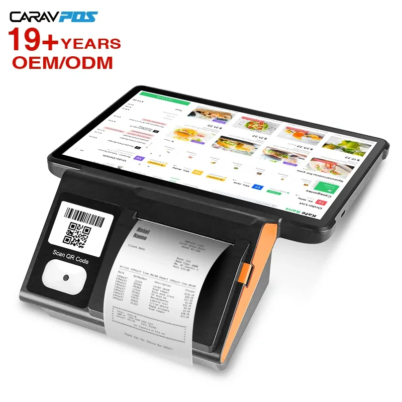 Android 13 Mini Cash Register Point Of Sale Systems 11'' Pos Tablet Nfc Supermarket Atm Machine All In 1 Pos Terminal