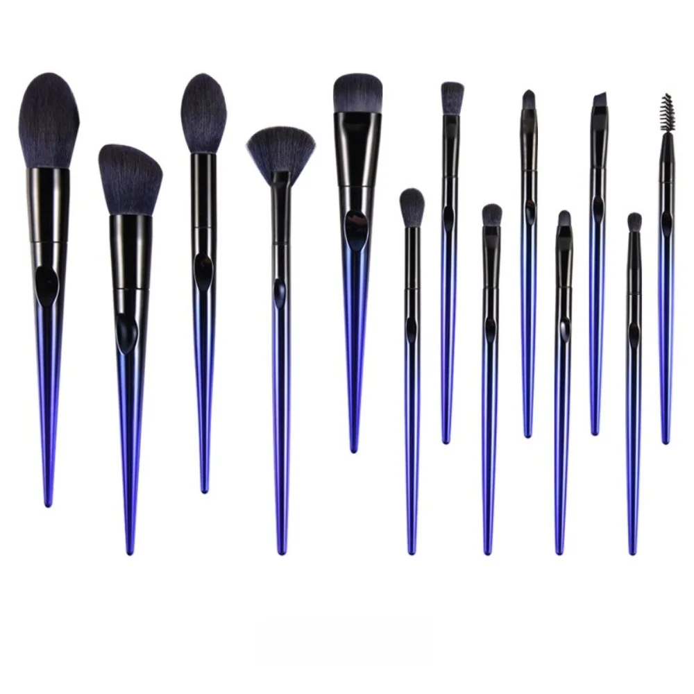 13pcs Soft Bristle Make Up Brushes Blue Witch Eye Facial Beauty Makeup Tools Synthetic Makeup Brush Set for Makeup Beginners