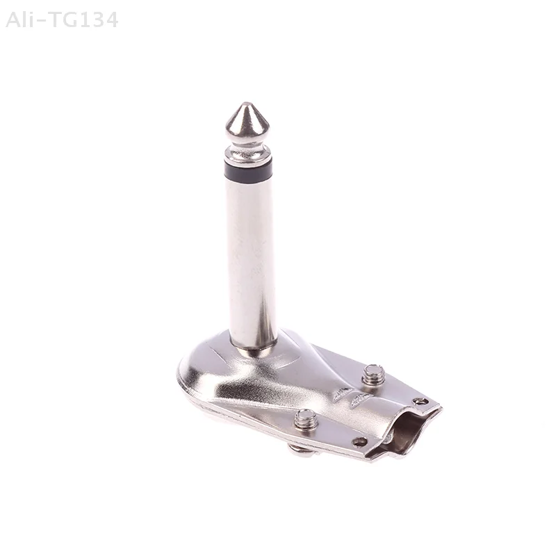 6.35mm 모노 잭 직각 플러그 플랫 남성형 기타 이펙트 페달 커넥터 마이크 앰프 커넥터