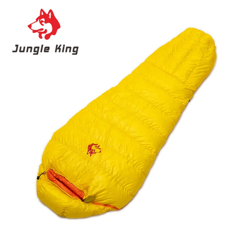 JUNGLE KING Warm Duck Mouth Duck Down Filled Adult Mummy Style Sleeping Bag Fit for Winter Thermal of Thickness Camping Travel