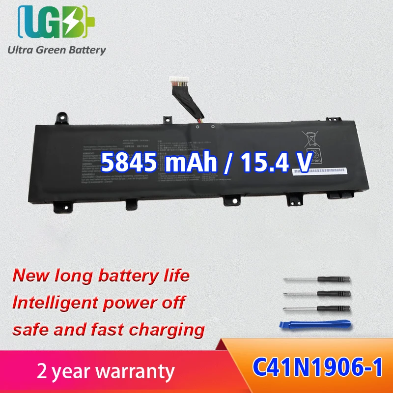 UGB New C41N1906-1 Laptop Battery For ASUS GX550LWS GX550LXS FA506IU FA506IV FA706IU FX506LU 15.4V 5845mAh