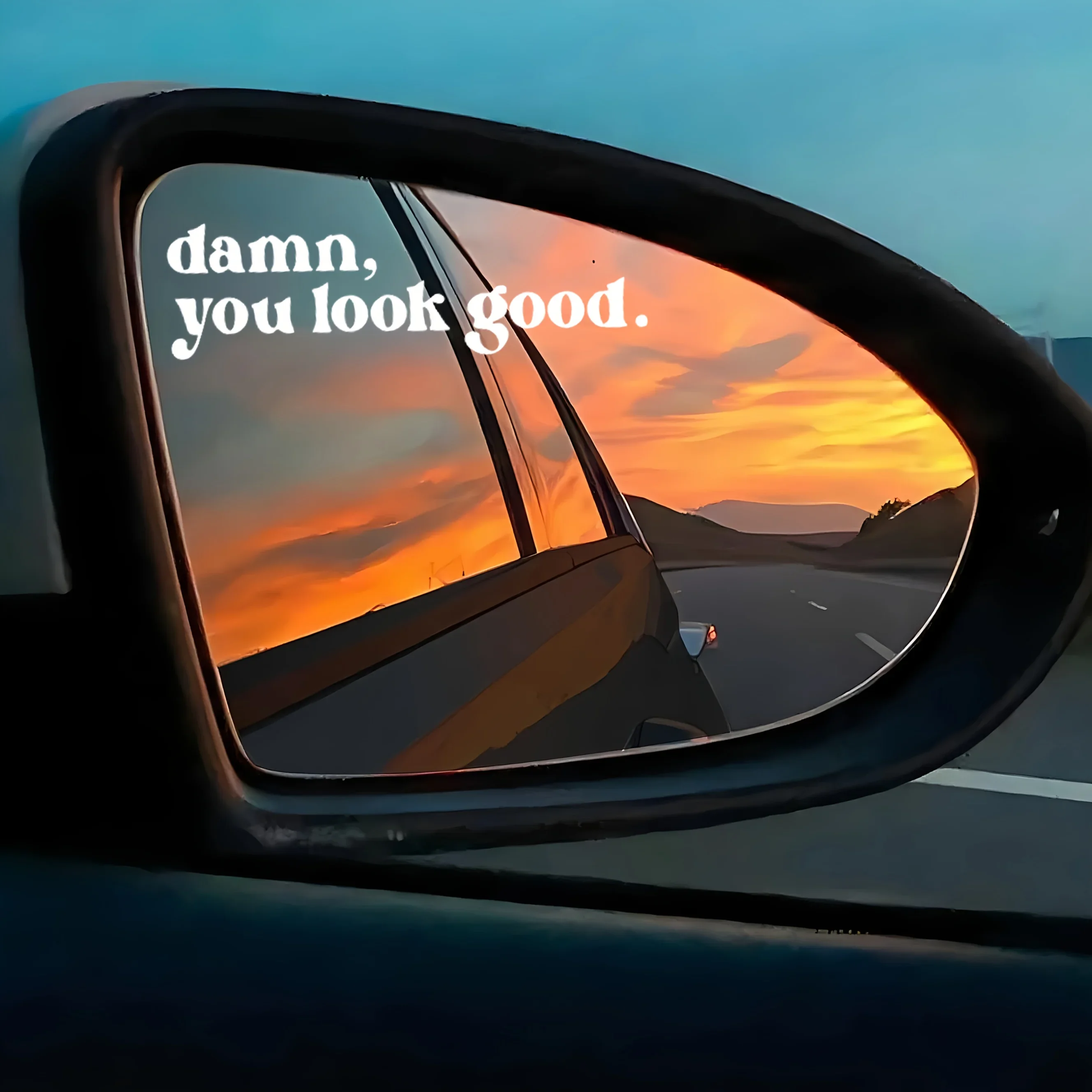 Damn You Look Good Sticker Waterproof Vinyl Decal for Car Rearview Mirror Window Water Bottle Laptop Motorcycle Helmet Decor