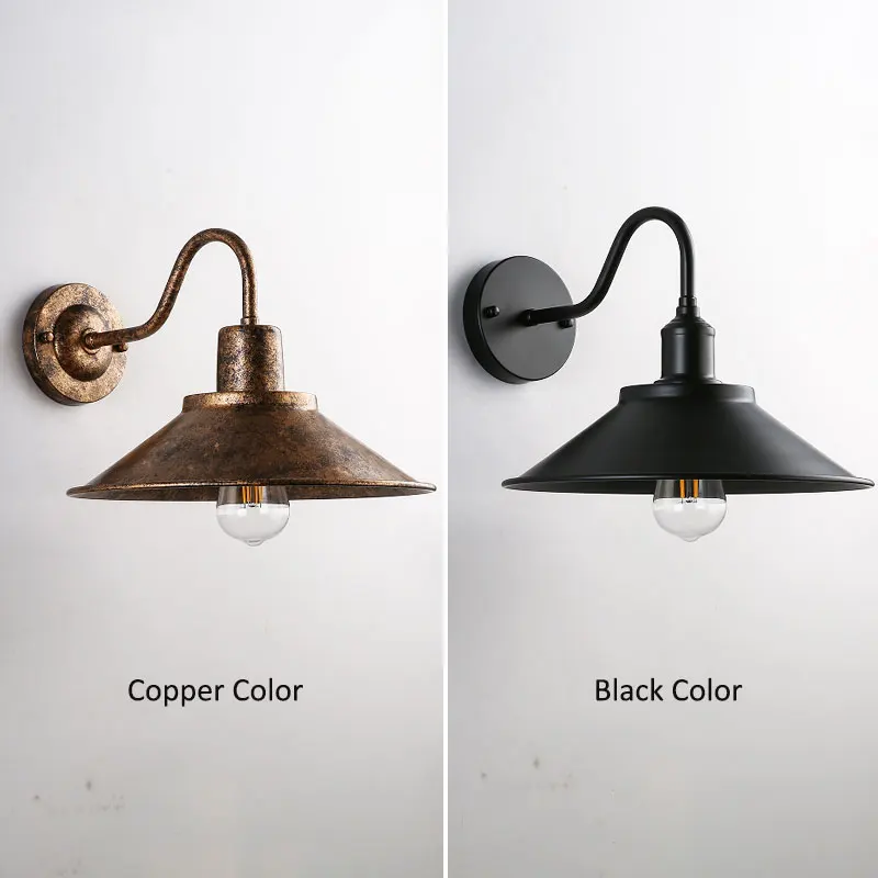 Loft Vintage Wall ไฟในร่มกลางแจ้งระเบียงโคมไฟห้องนั่งเล่นโทรทัศน์ Wall Sconce ทางเดินบันไดแสงห้องนอนไฟ