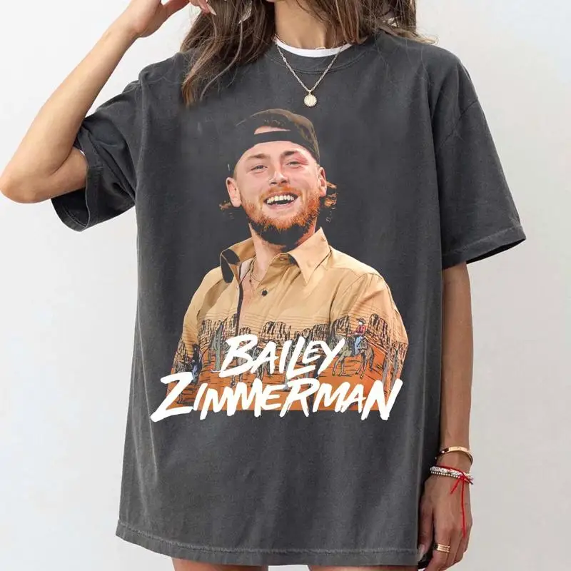 Camiseta de la gira por el país 2025 de Bailey Zimmerman, camiseta de Bailey Zimmerman