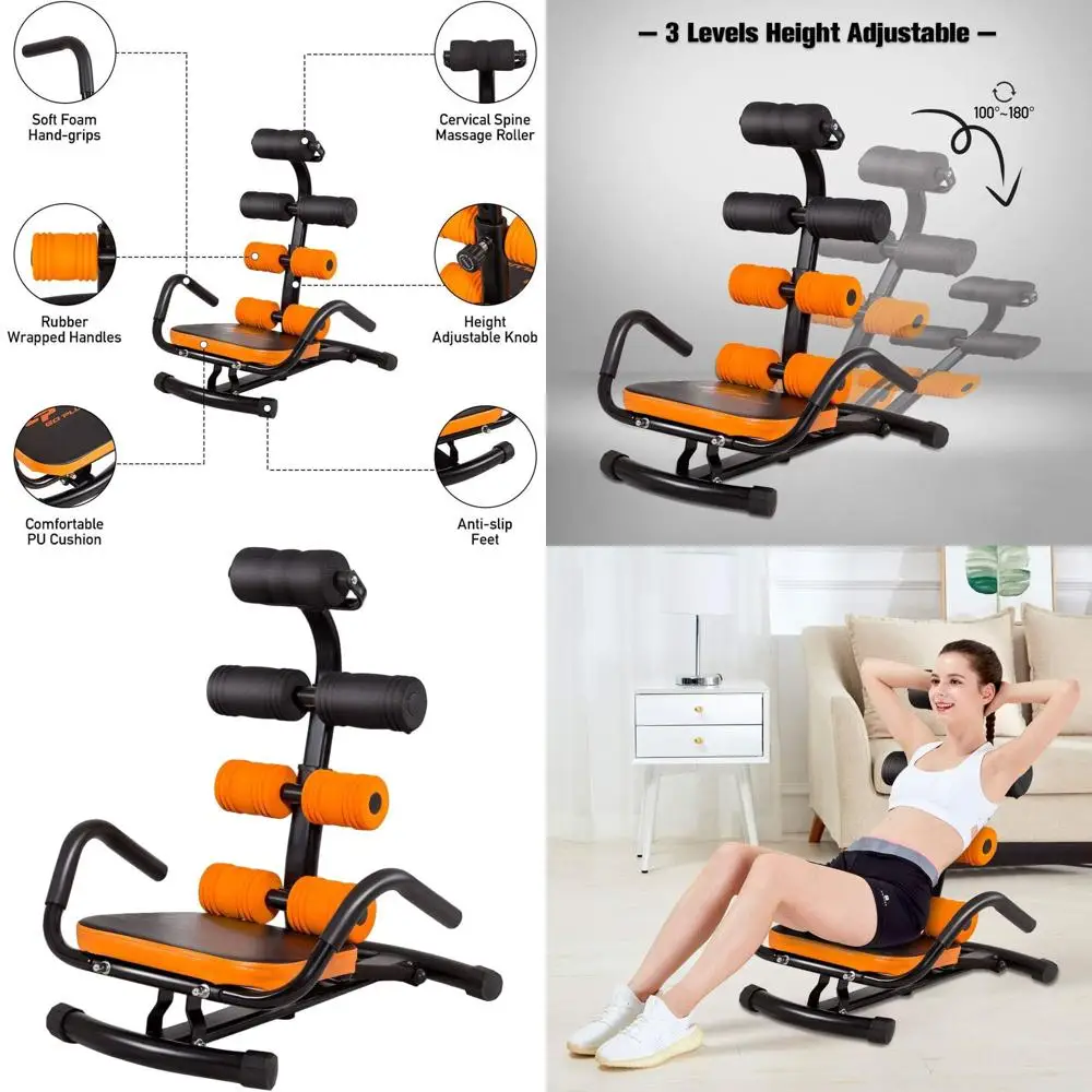 

Abdominal Twister Trainer, Incline Ab Rocket Exerciser Height Adjustable, for Crunch Sit-up Exercise Abdominal Workout