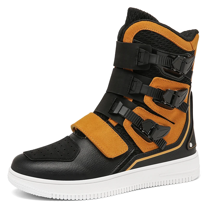 

Motorcycle protective boots Four season high-top men casual road riding boots outdoor breathable cross-country cycling equipment