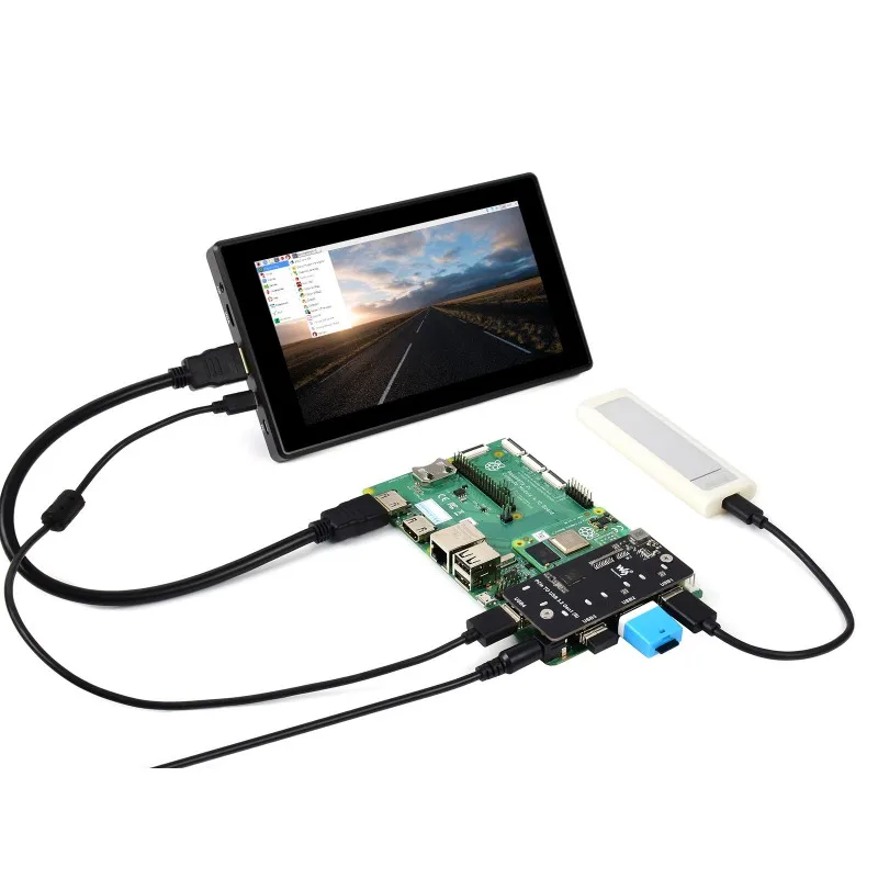 PCIe TO USB 3.2 Gen1 Adapter, for Raspberry Pi Compute Module 4 IO Board, 4x HS USB