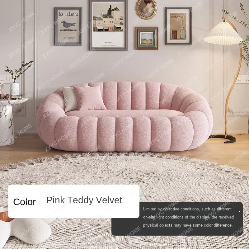 Nordic Luxury Pumpkin Fabric Sofa