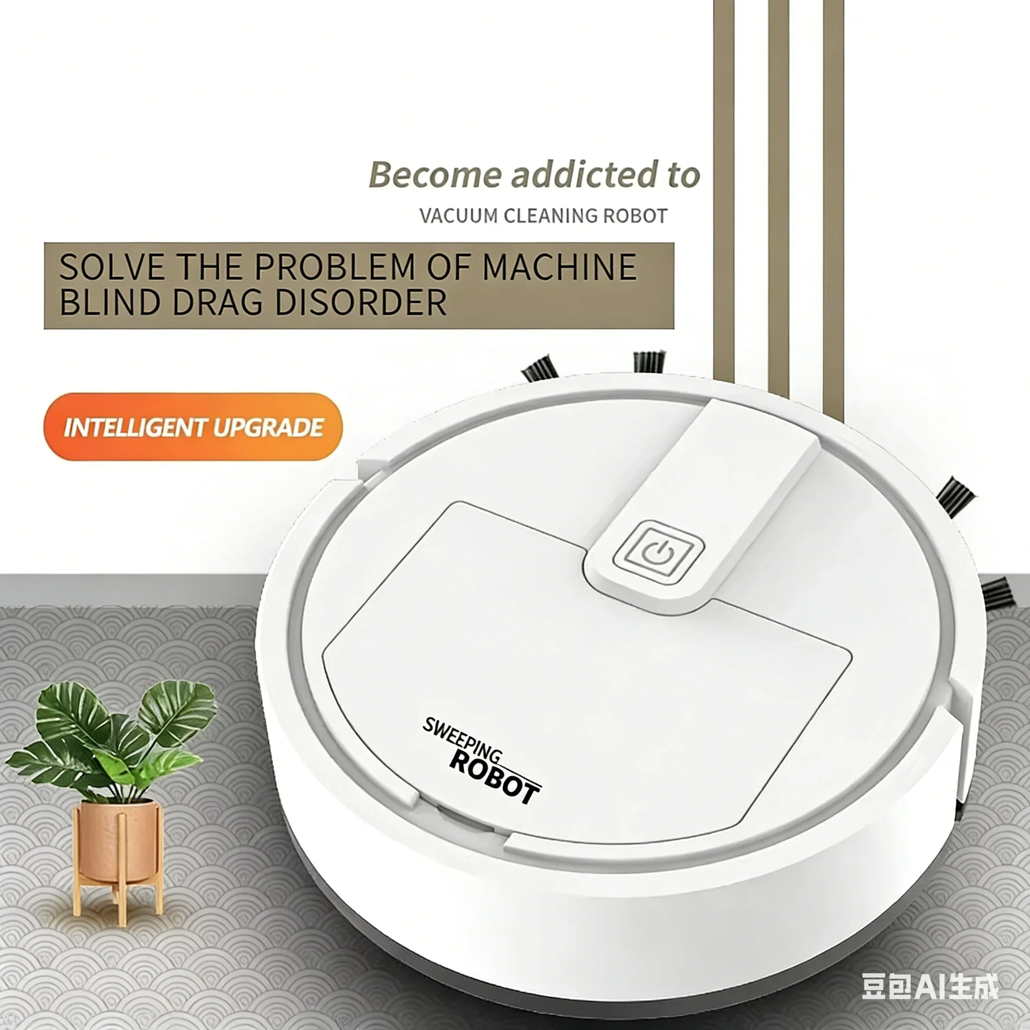 Household 3-in-1 Intelligent Sweeping Robot USB Charging Sweeping Machine Dust Hair Pet Hair Vacuum Home Appliance Gifts