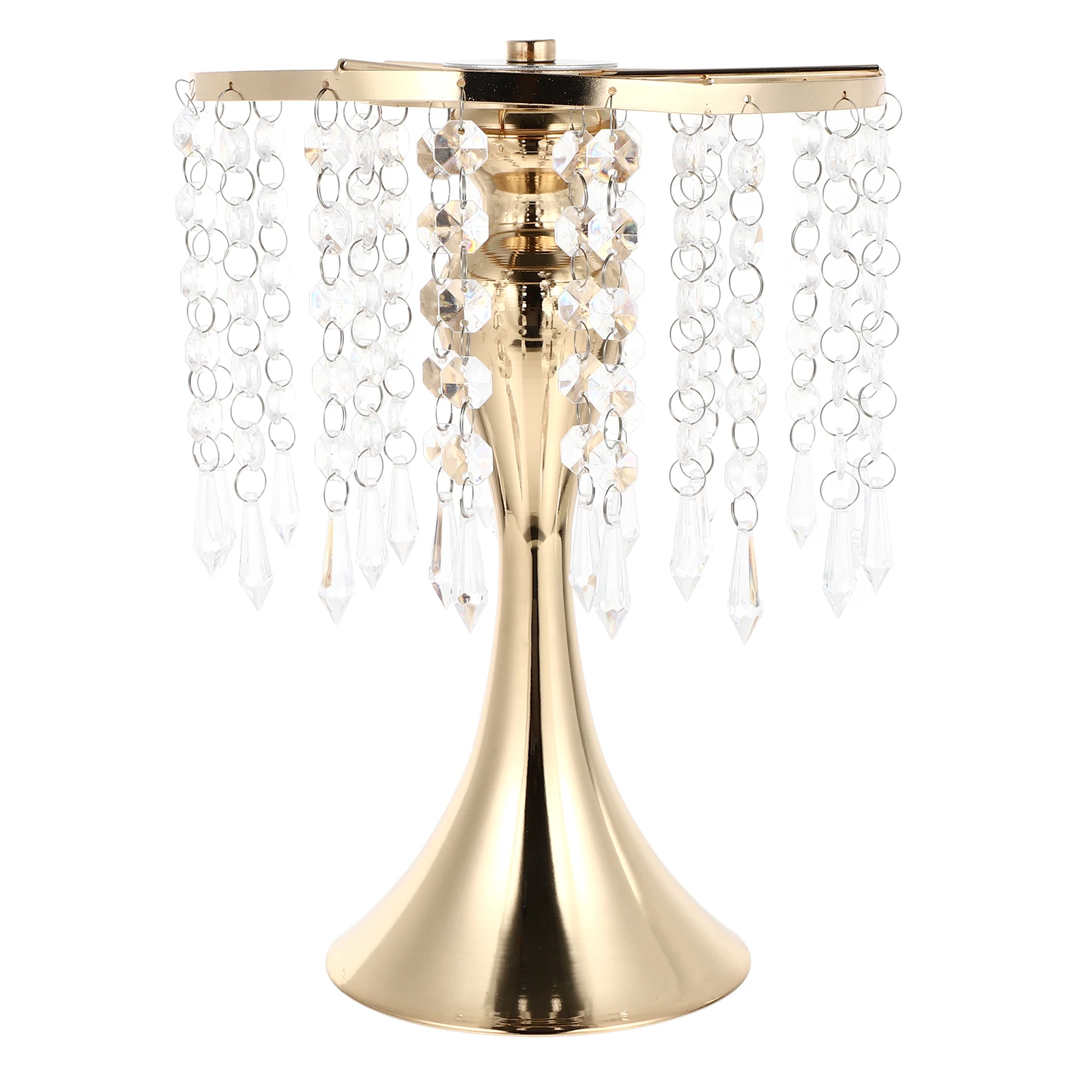

Ornament Decorative Holder Wedding Party Stand Accessory Crystal Adorn Chic Candleholder Golden Mother