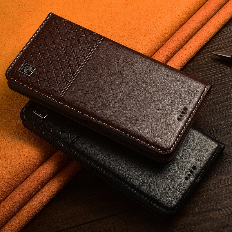 Étui à rabat en cuir véritable pour ZTE Redmagic 6 6S 7 7S 8 8S 9 9S 10 Pro Plus 5G, housse de téléphone Napa sous grille anti-rayures