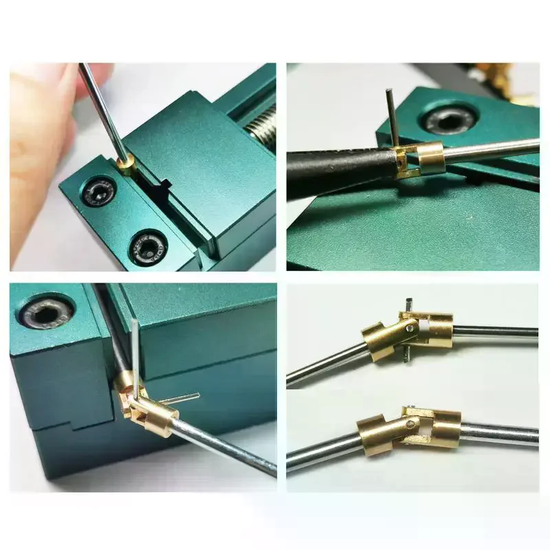 1set Mini Universal Joint od 2mm/1mm Brass Coupling Shaft/Through Hole Connector for 1/64 1/72 1/87 Statictodynamic