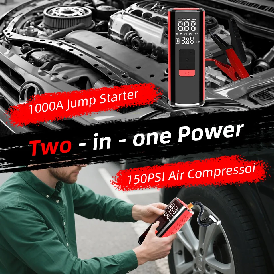 1000A Car Jump Starter With Ai - Outdoor Usb Power Bank 评论和价格