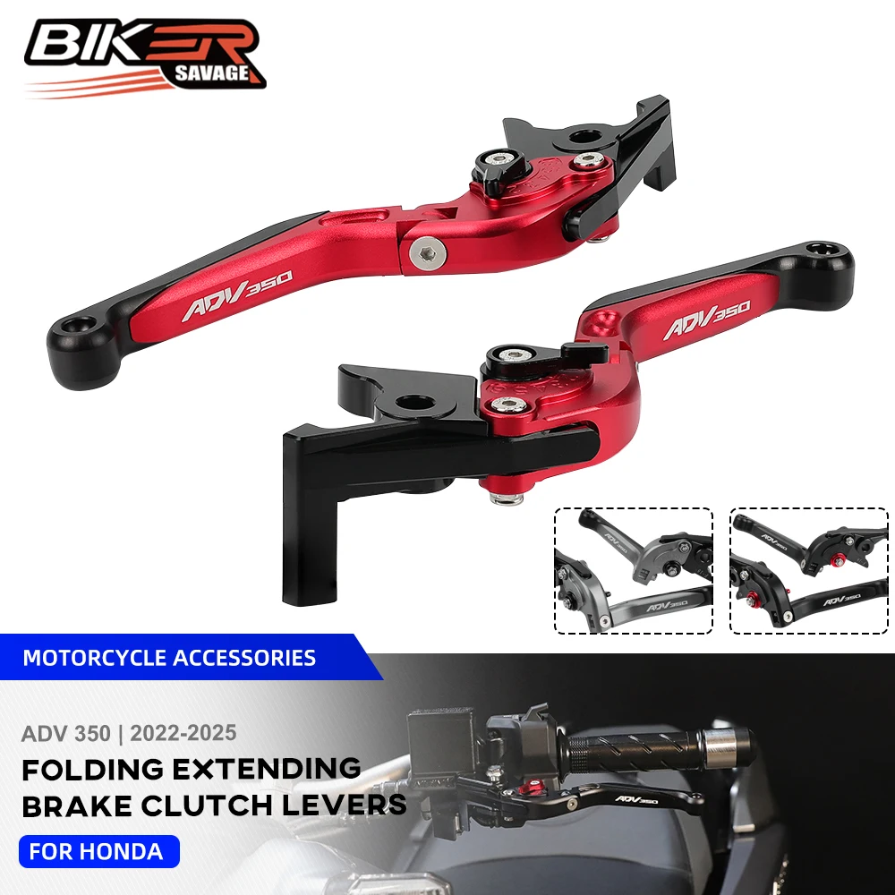 

For Honda ADV 350 Folding Clutch Brake Levers ADV350 2022-2025 Motorcycle Accessories CNC Adjustable Extendable Brake Handles