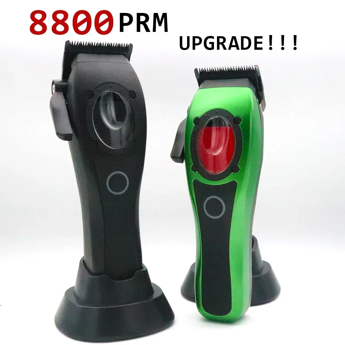 Professional Hair Clipperตัดผมไฟฟ้าผู้ชายTrimmerพร้อมที่นั่งCharger 8000RPM DLCเคลือบใบมีดใหม่