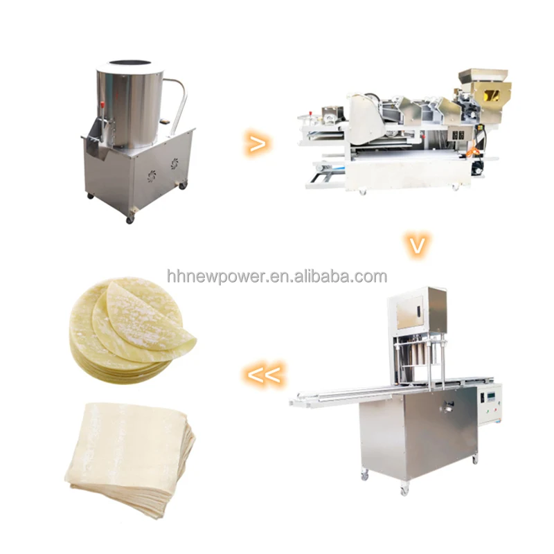 Automatic round square gyoza empanada  making dumpling dough wonton sheet wrapper maker cutting forming machine price