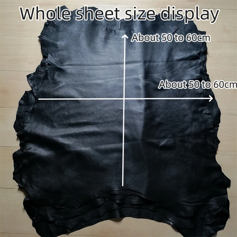 0.7mm Black Sheepskin Deerskin. Top-Grain Leather. Real Leather Fabric.Handmade DIY For Leather Clothes Whole Sheepskin