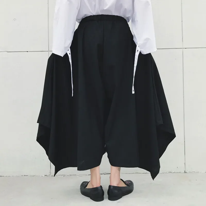 

Womens Stage Skirt Pants 2024 Autumn New Genderless Dark Style Unique Pants Street Fashion Casual Loose Trendy Skirt Pants